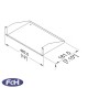 2u Black Steel Rack Shelf - 181.5mm Depth